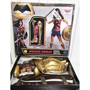 Wonder Woman Cosplay Boots Size 8 Red Gold Wedge Shoes Justice League Costume